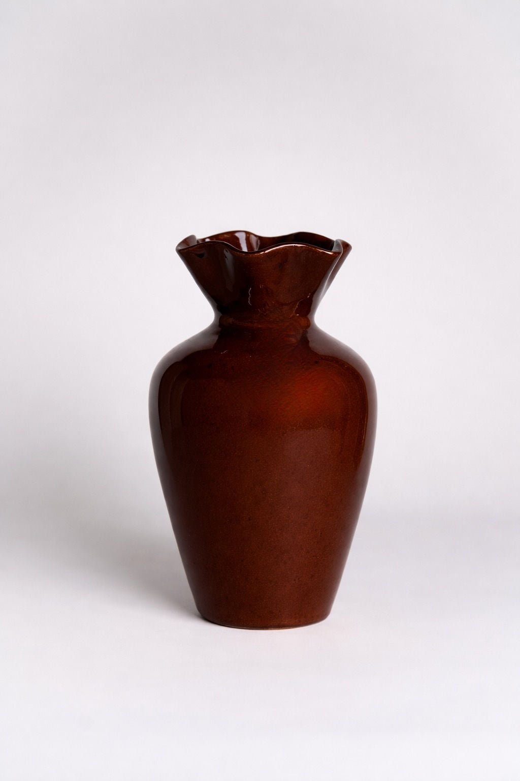 Vaas flower L brown