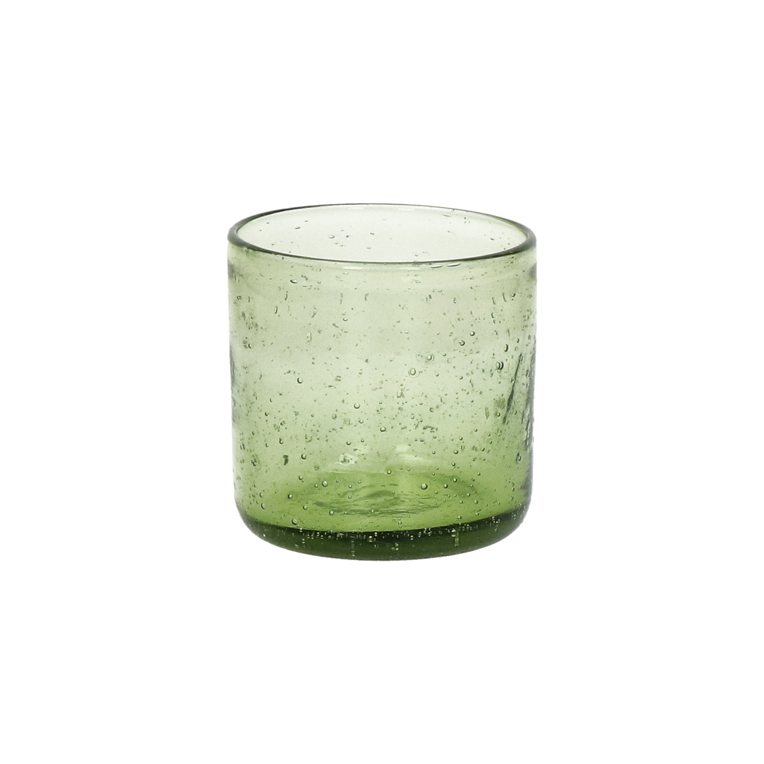 Waterglas mondgeblazen olijfgroen