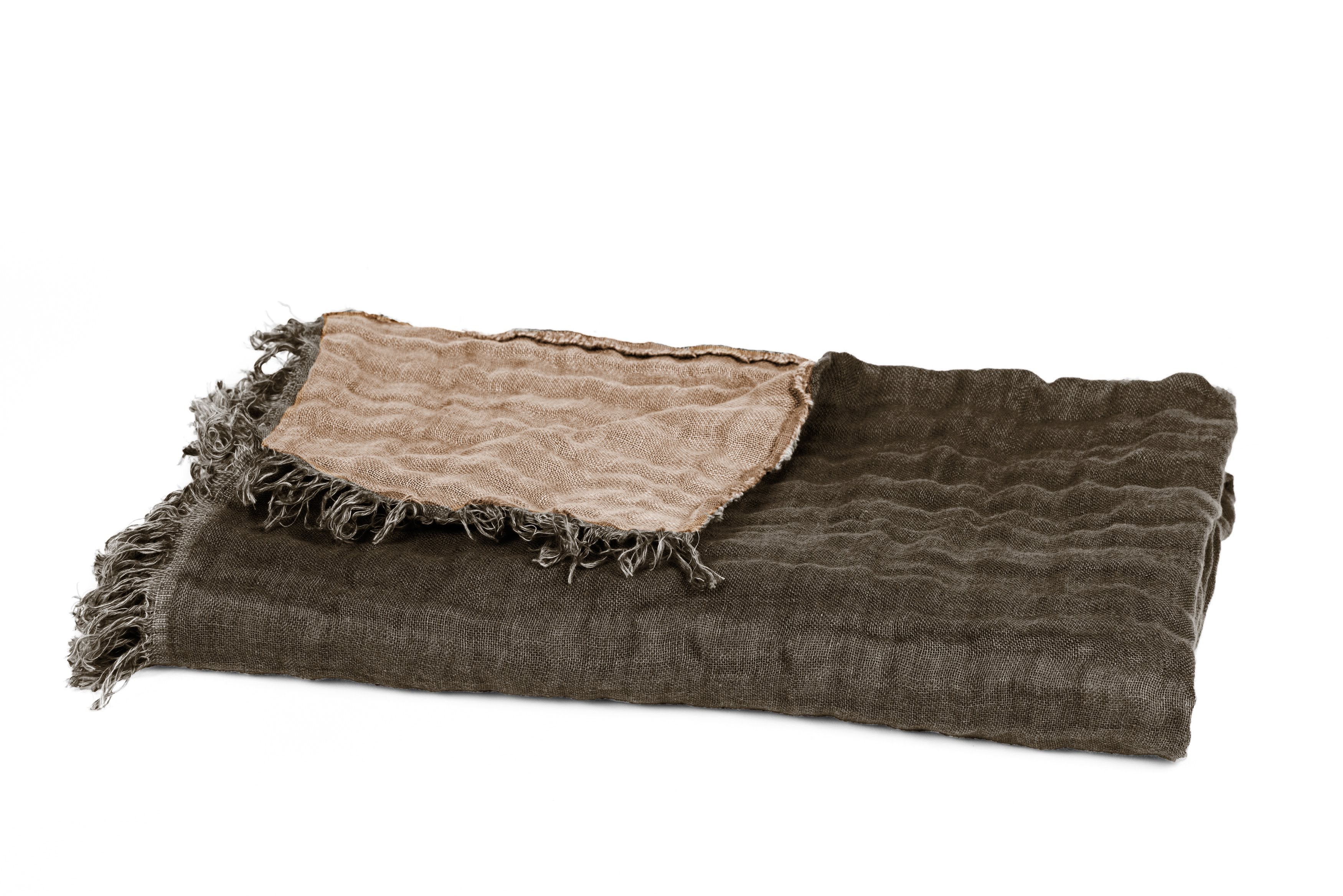 Plaid/ throw Baya Brownie tabac