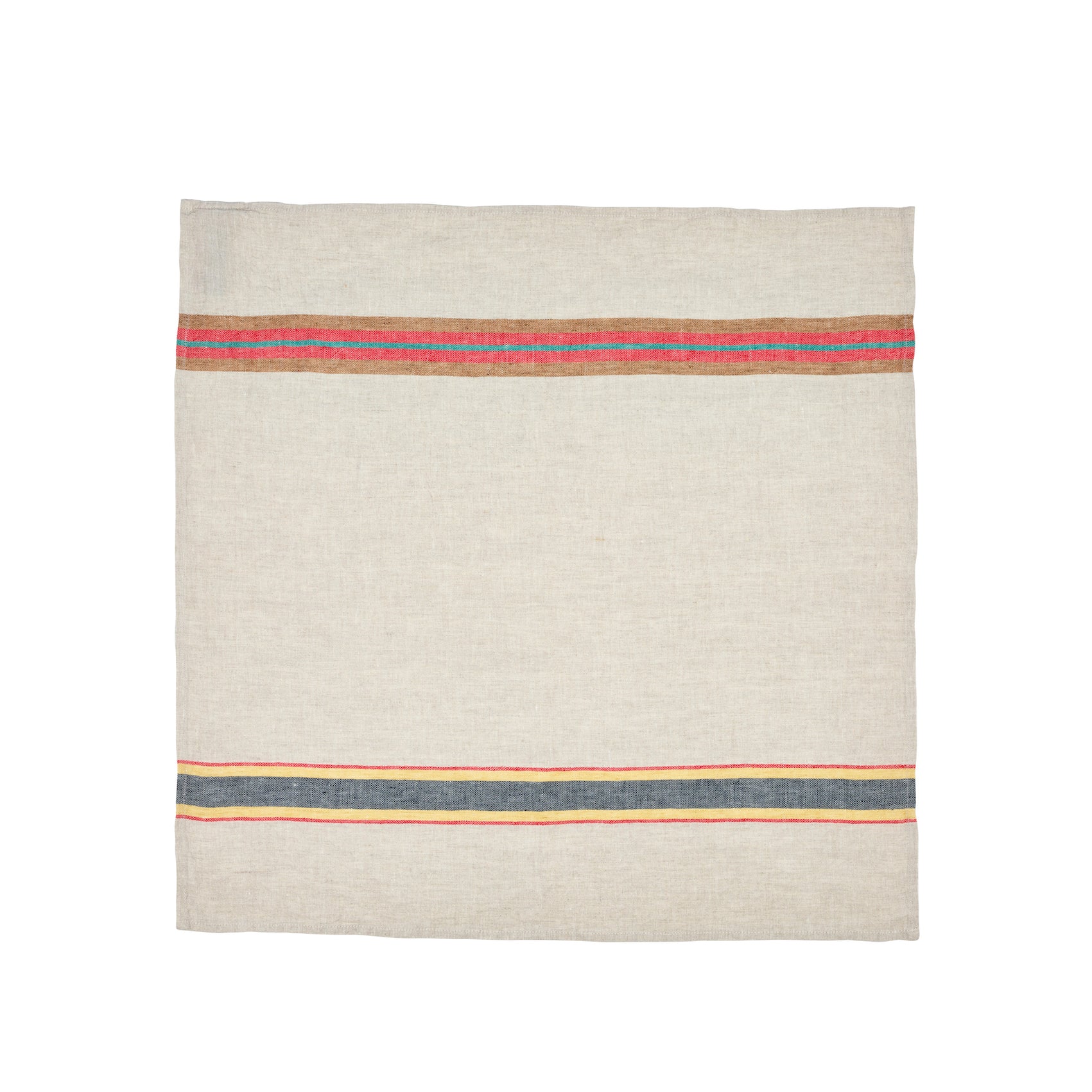 Tea Towel Multi stripe  70 x 70