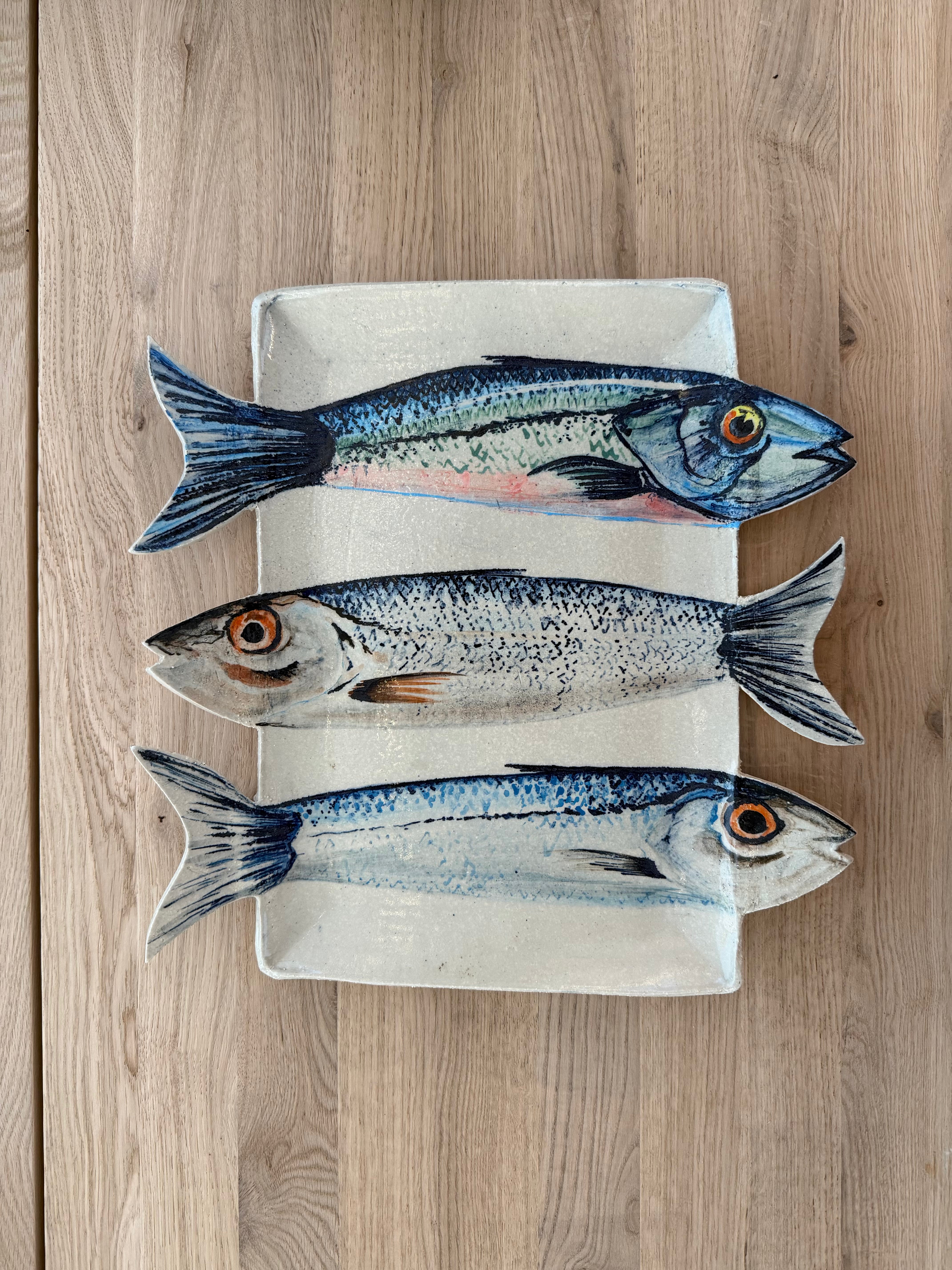 Serveerschaal 3 vissen