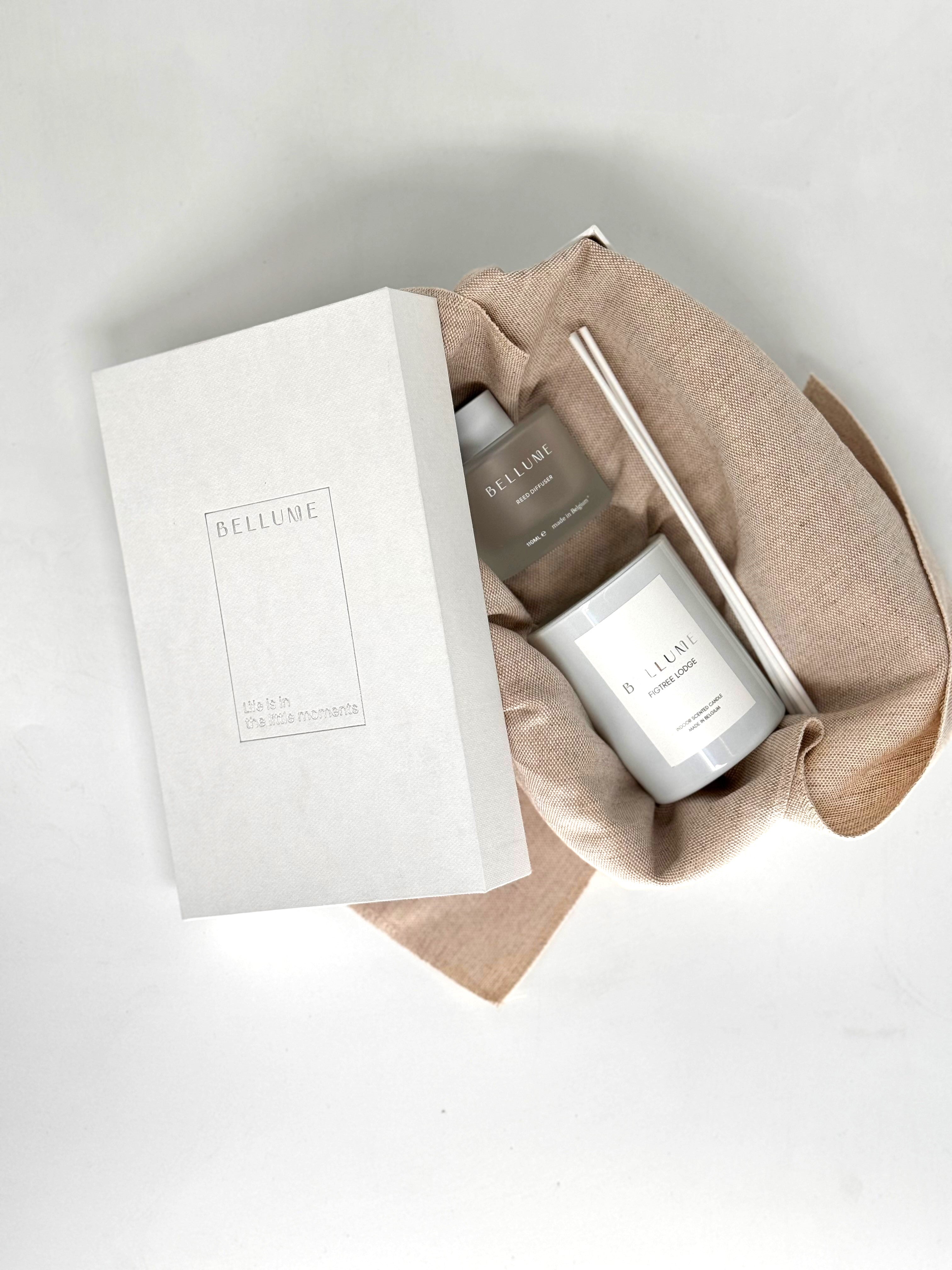 Gift box huisparfum en kaars Bellume