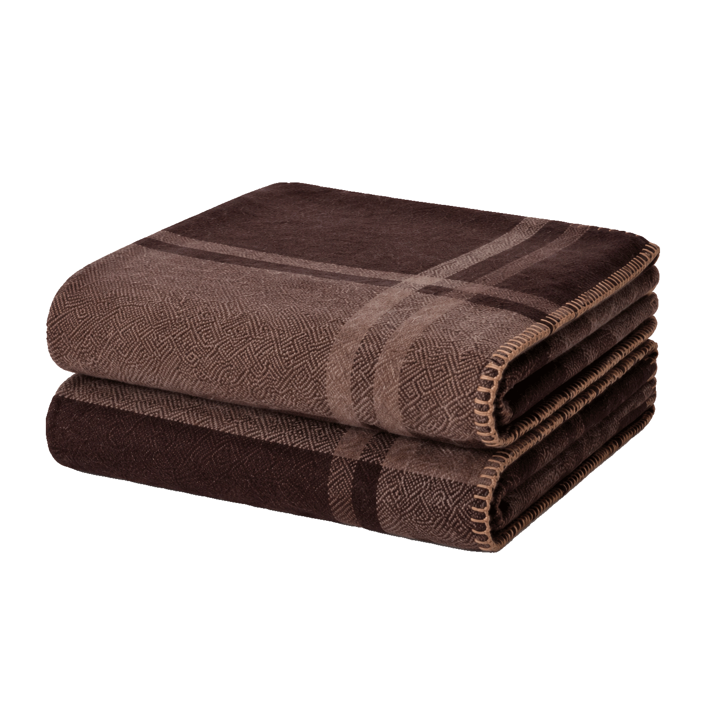 Plaid/ throw Ganache mocaccino 100% wool