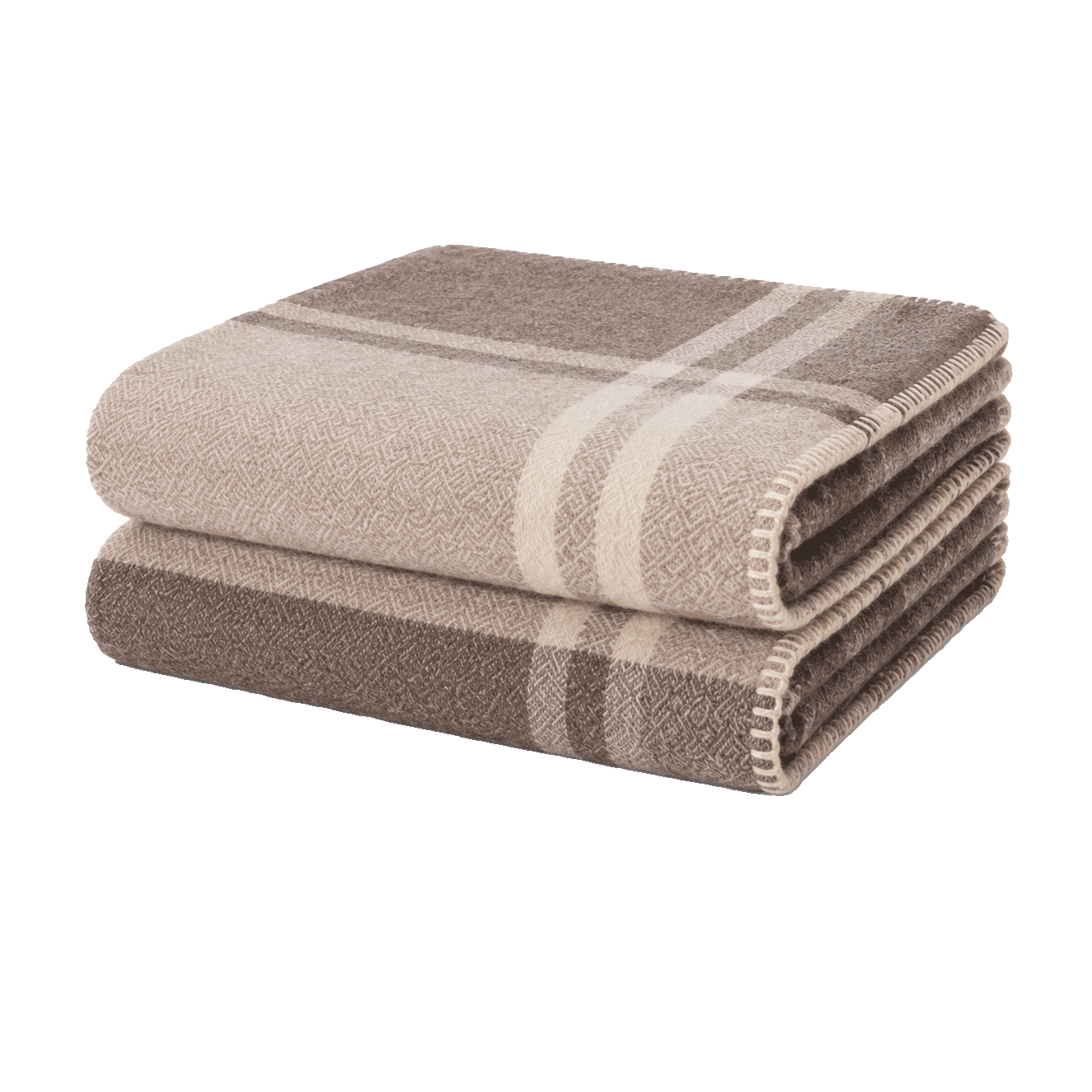 Plaid/ throw Ivoire Lin 100% wool