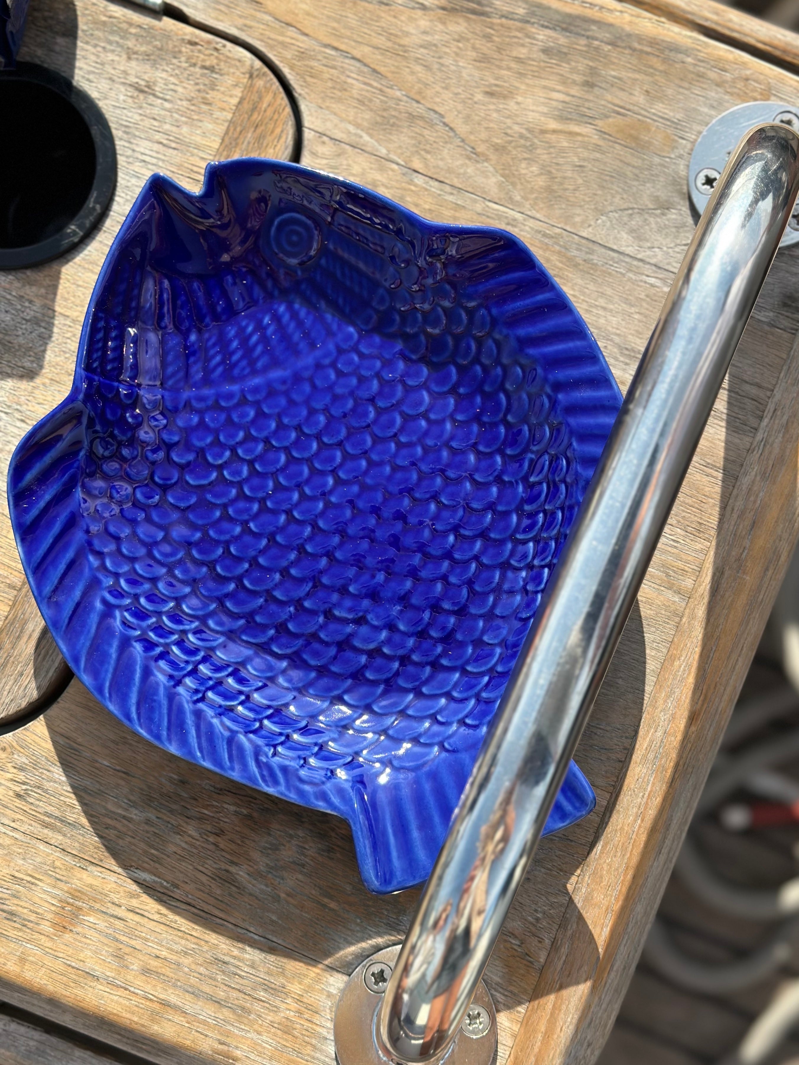 Fish plate blauw