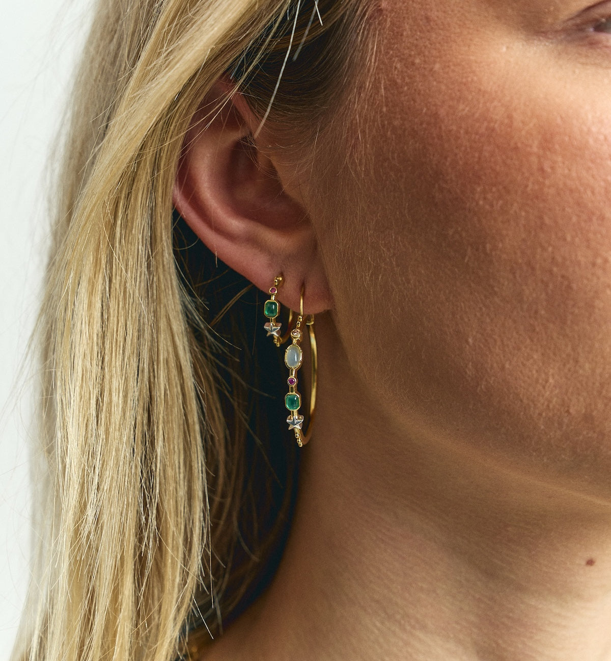 Small Storybook Hoop Earrings