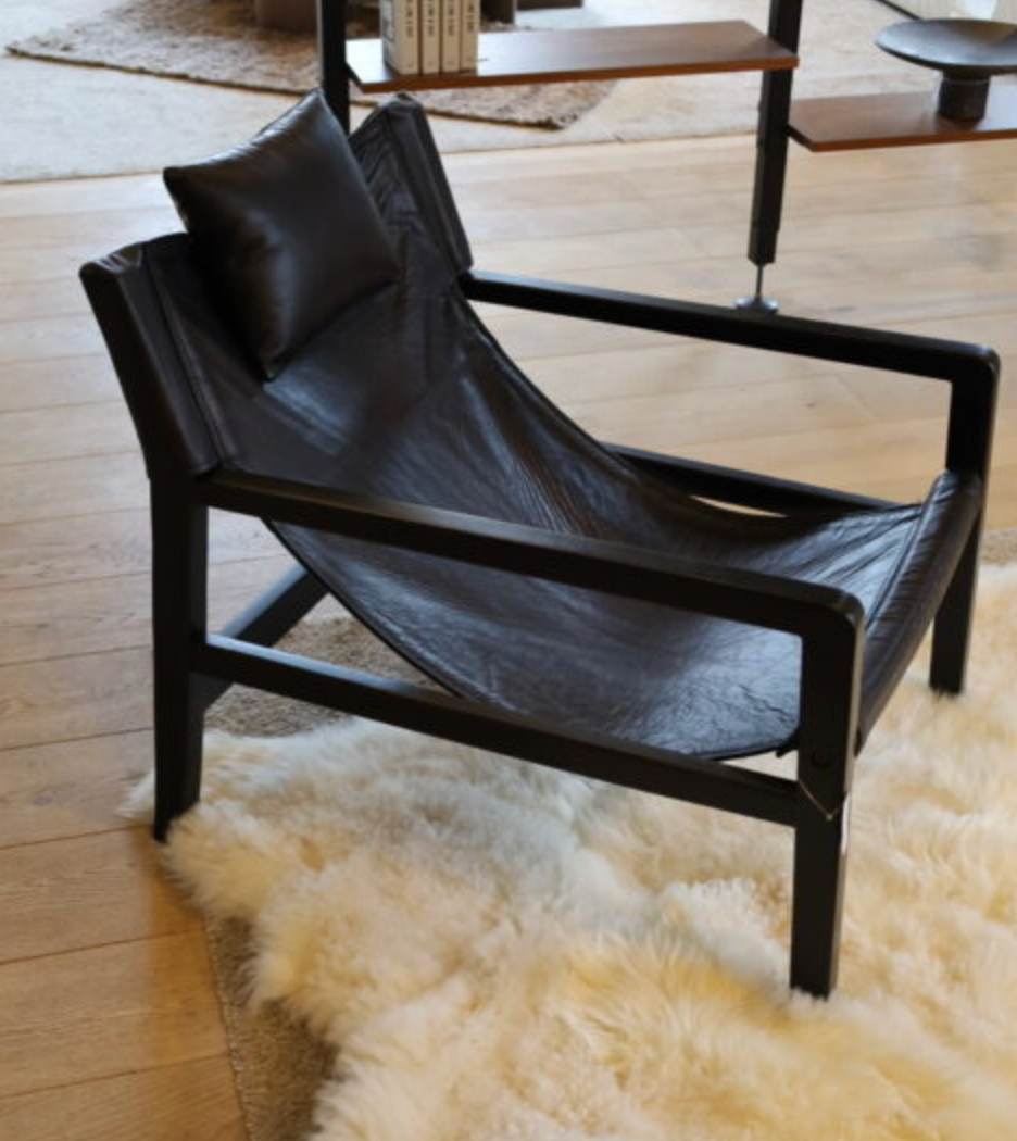 Lounge chair zwart