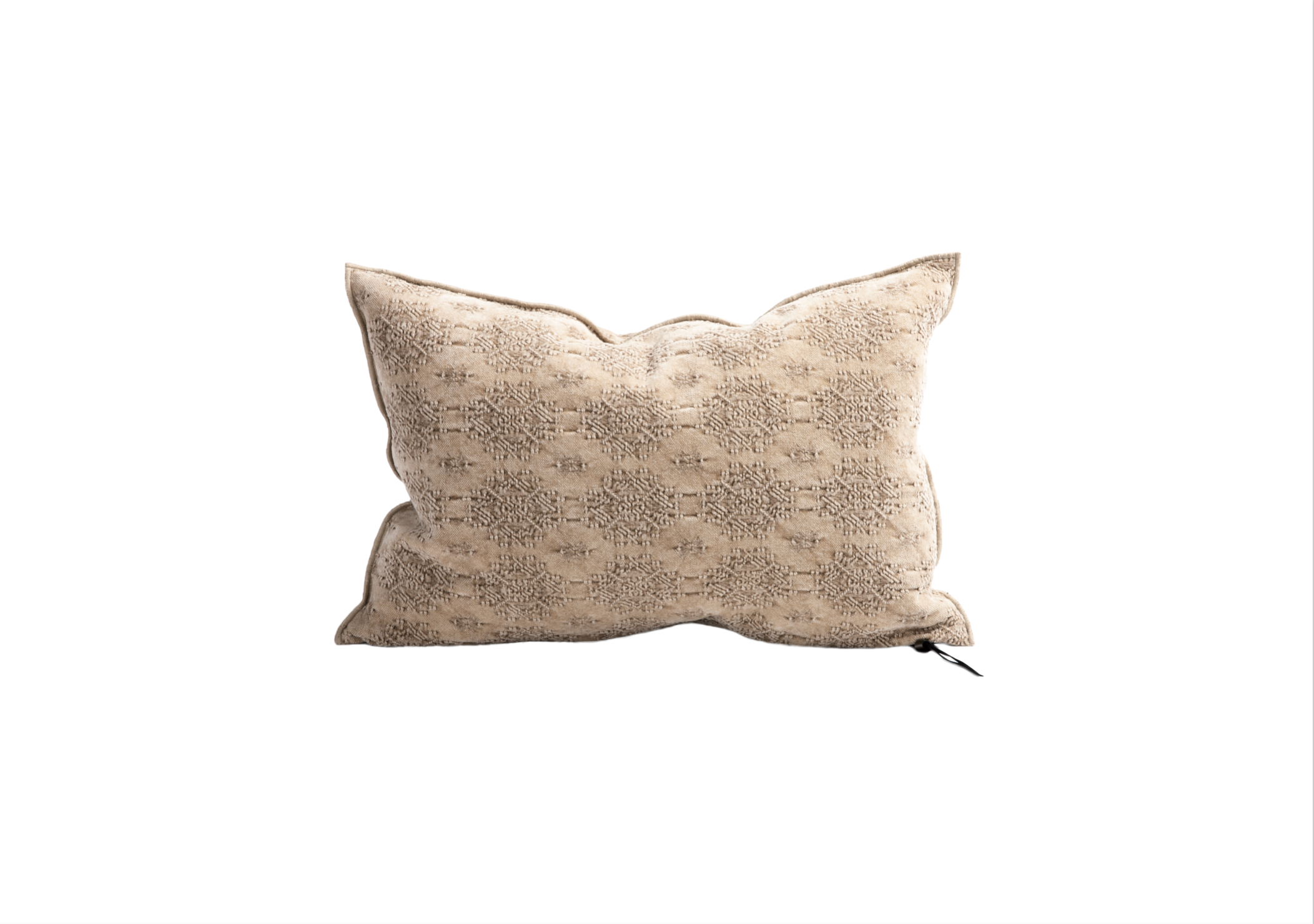Kussen jacquard stone washed kilim - Nude