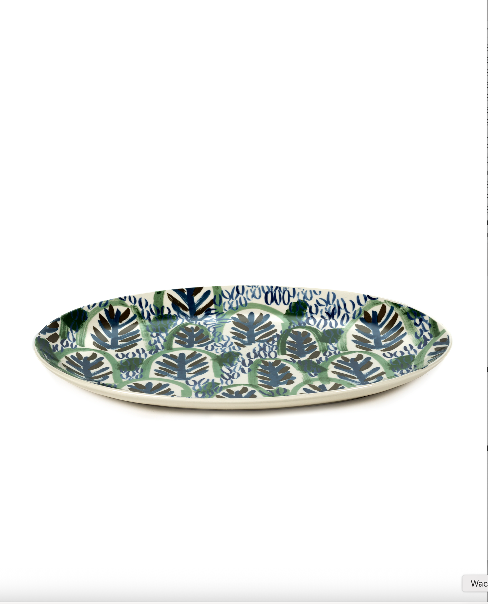 Schaal ovaal blauw groen