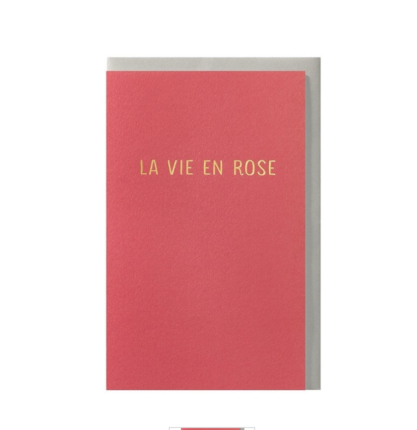 Wenskaart La vie en rose
