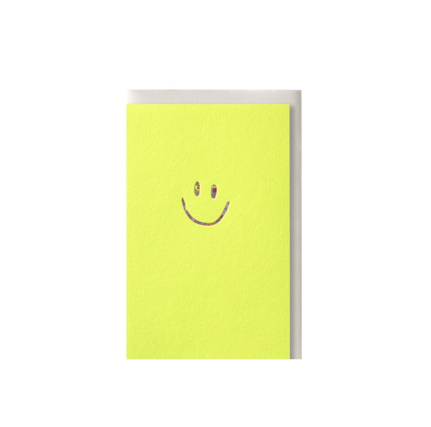 Wenskaart Smiley geel