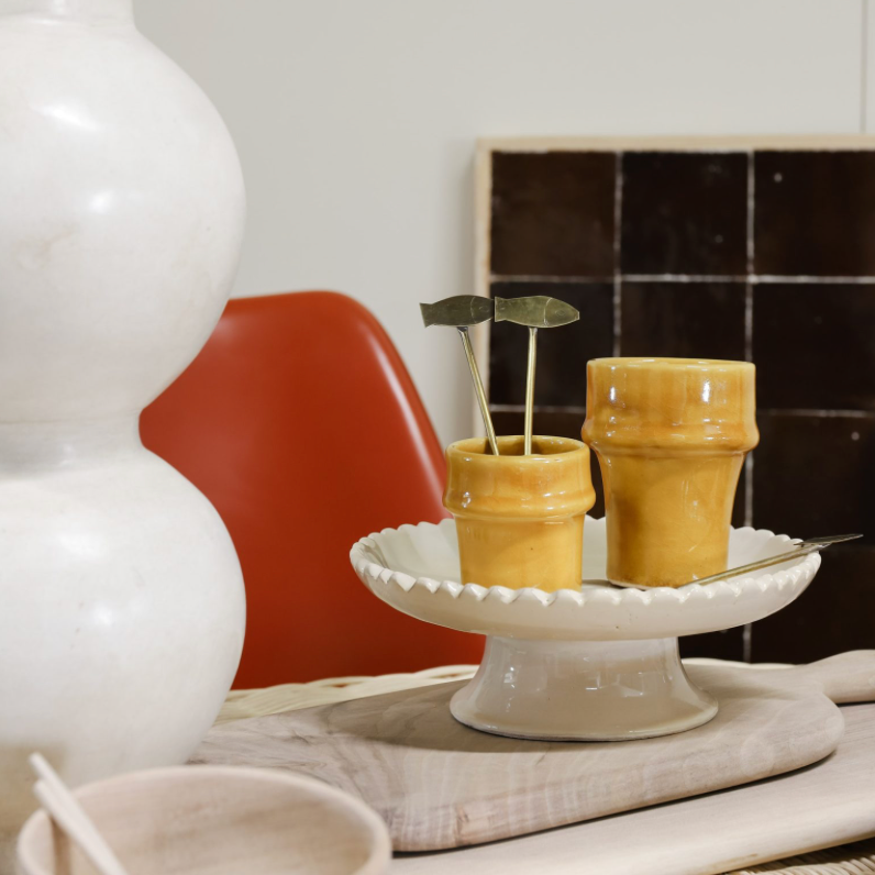 Moroccan espresso cup yellow