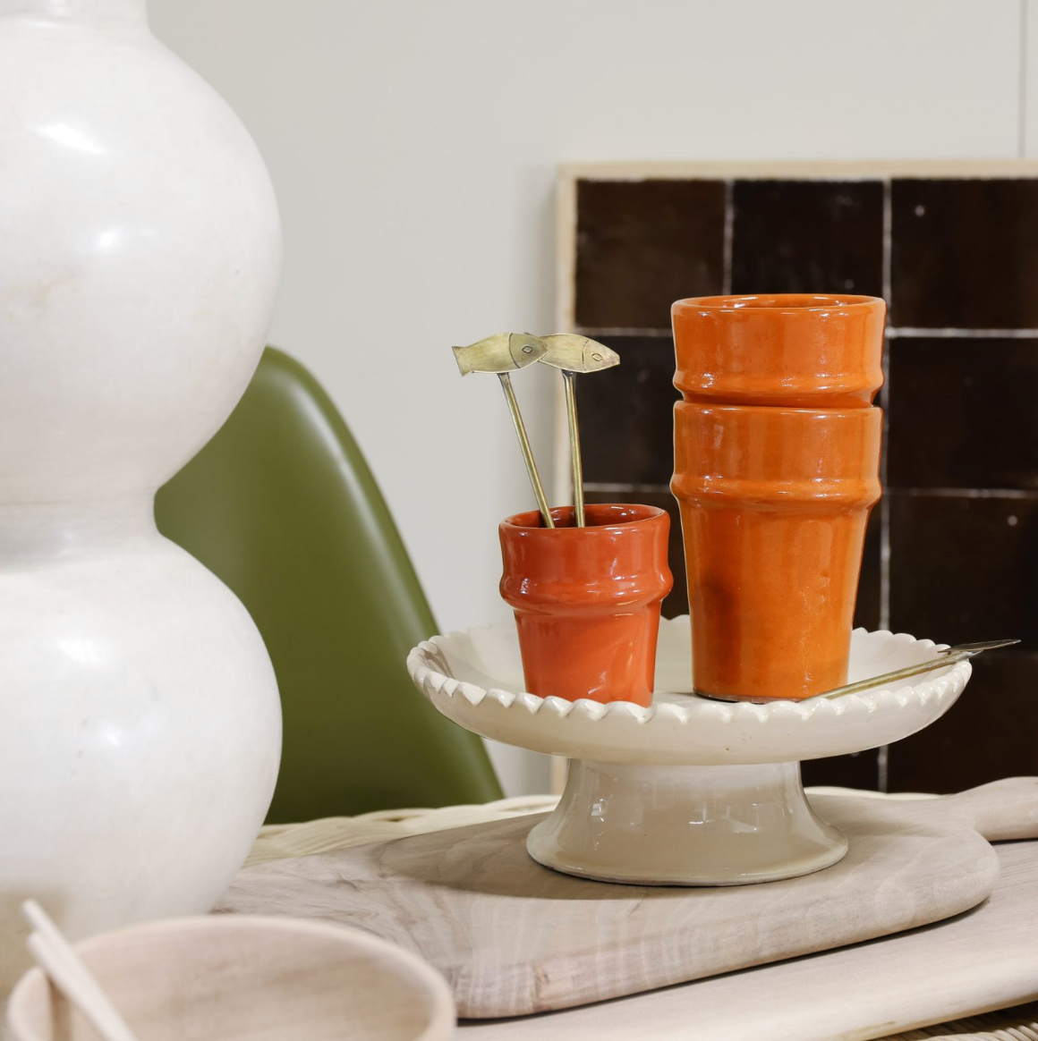 Moroccan espresso cup orange