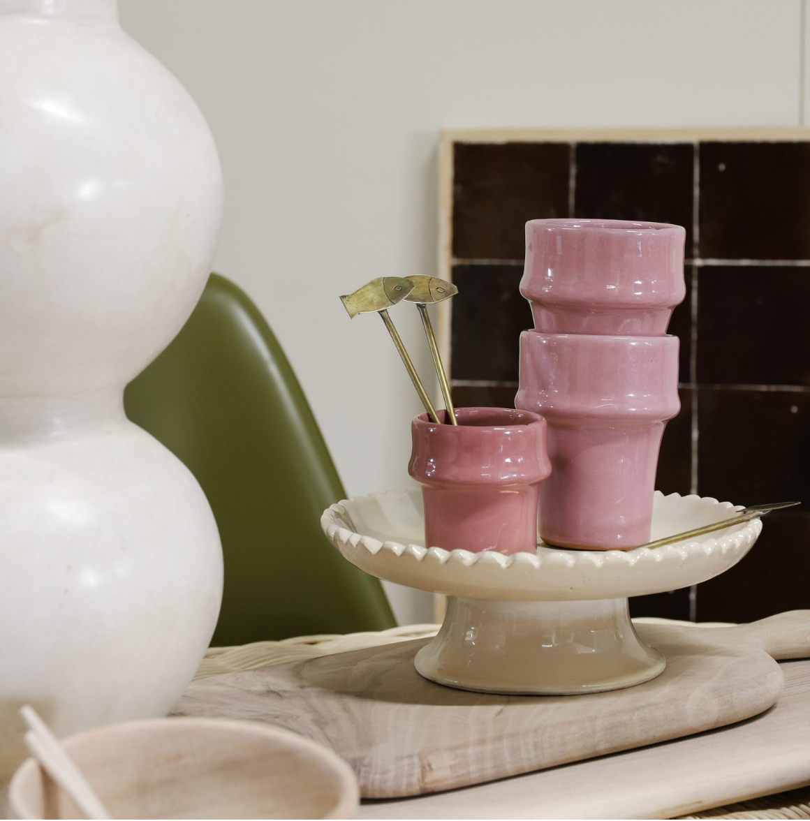 Moroccan espresso cup pink