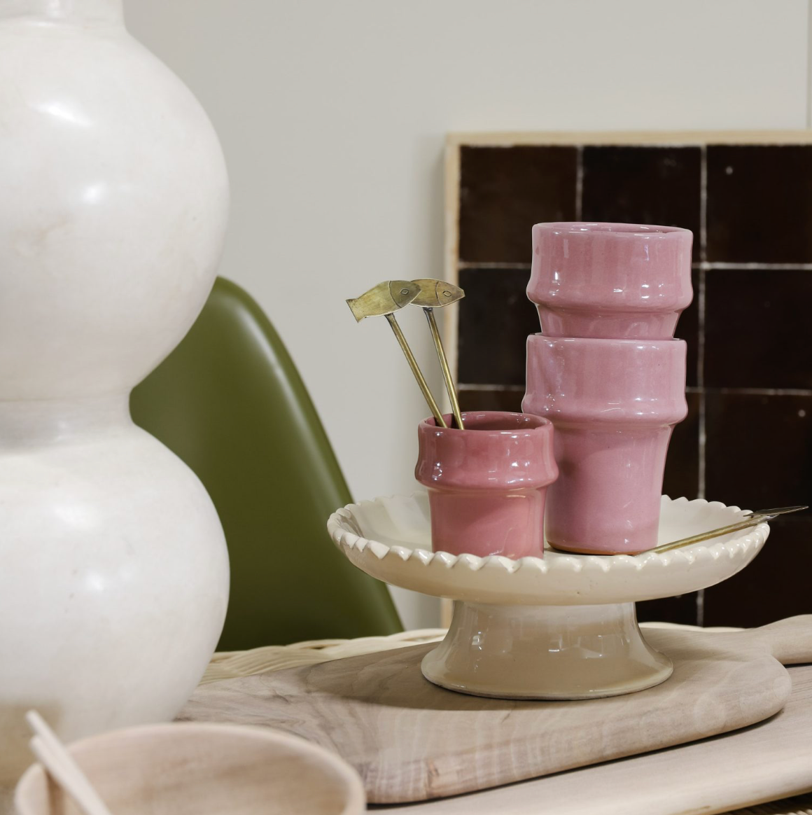 Moroccan coffee cup pink