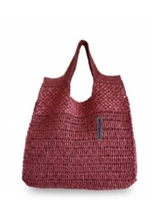 Rafia bag aubergine