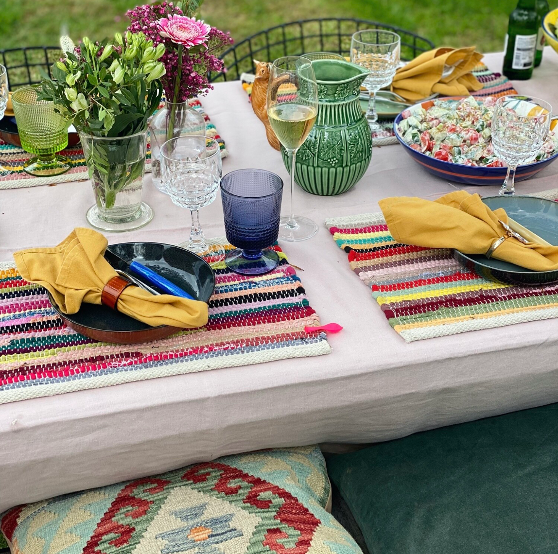 Set van 2 kleurrijke placemats