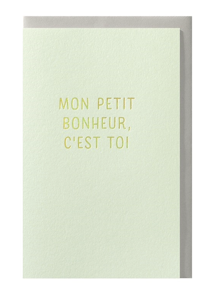 Wenskaart Mon petit bonheur