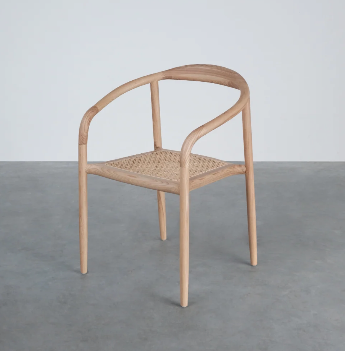 Chair rattan oak - walnut
