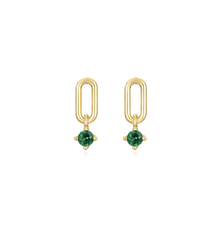 Alix green earstud