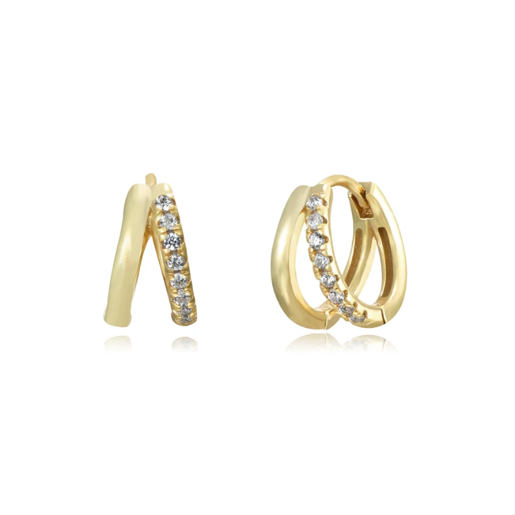 Double diamond hoop