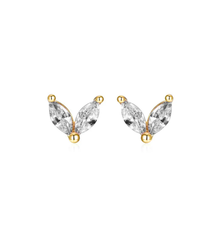 Butterfly gold ear stud